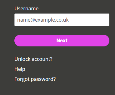 The Username field on the sign-in page.